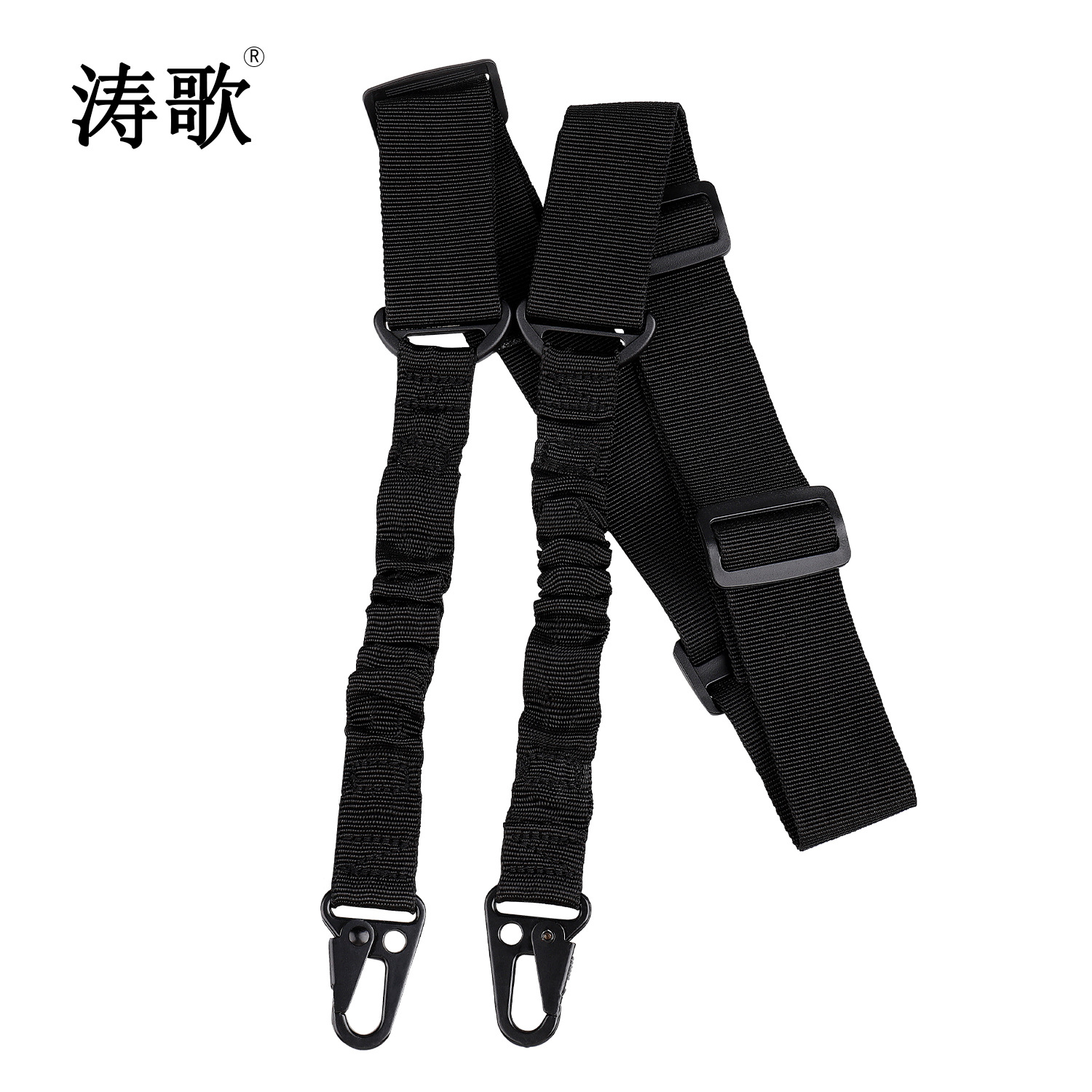 Cruz-frontera Venta caliente doble punto multi-función táctica correa de doble punto de tarea cuerda ventilador militar CS al aire libre correa de la cámara