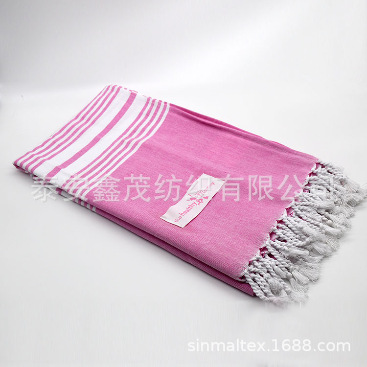 Cross-Border Exclusive Pure Cotton Turkish Tassel Bath Towel Pure Cotton Tassel Bath Towel Tassel Draped Fouta Peshtemal