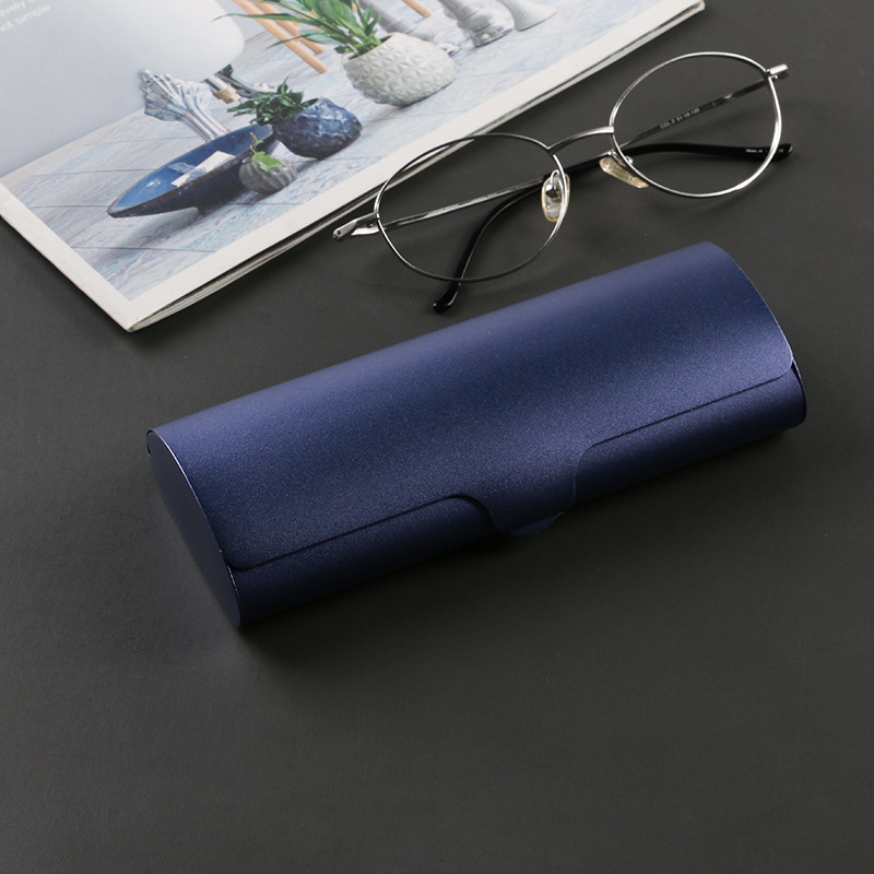 e88 金属近視メガネケースコンパクトポータブルサングラスケース卸売つや消し光学アルミニウム合金メガネケース高度な