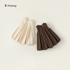 INSbobo Huzhou Children's Clothing 2024 Summer Korean Sleeveless Skirt Cotton Children's Dress Girls Skirt Princess