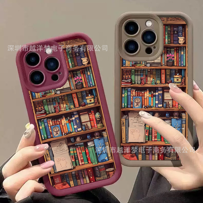 复古书架iPhone17Pro手机壳16/15/14/13天眼阶梯12苹果11XsMa