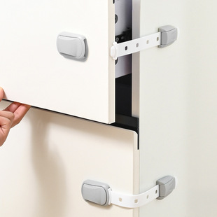 Cross-Border Supply Children's Safety Extension Lock Snap Adjustable Lock Cabinet Door Drawer Corner Lock Toilet Safety Lock