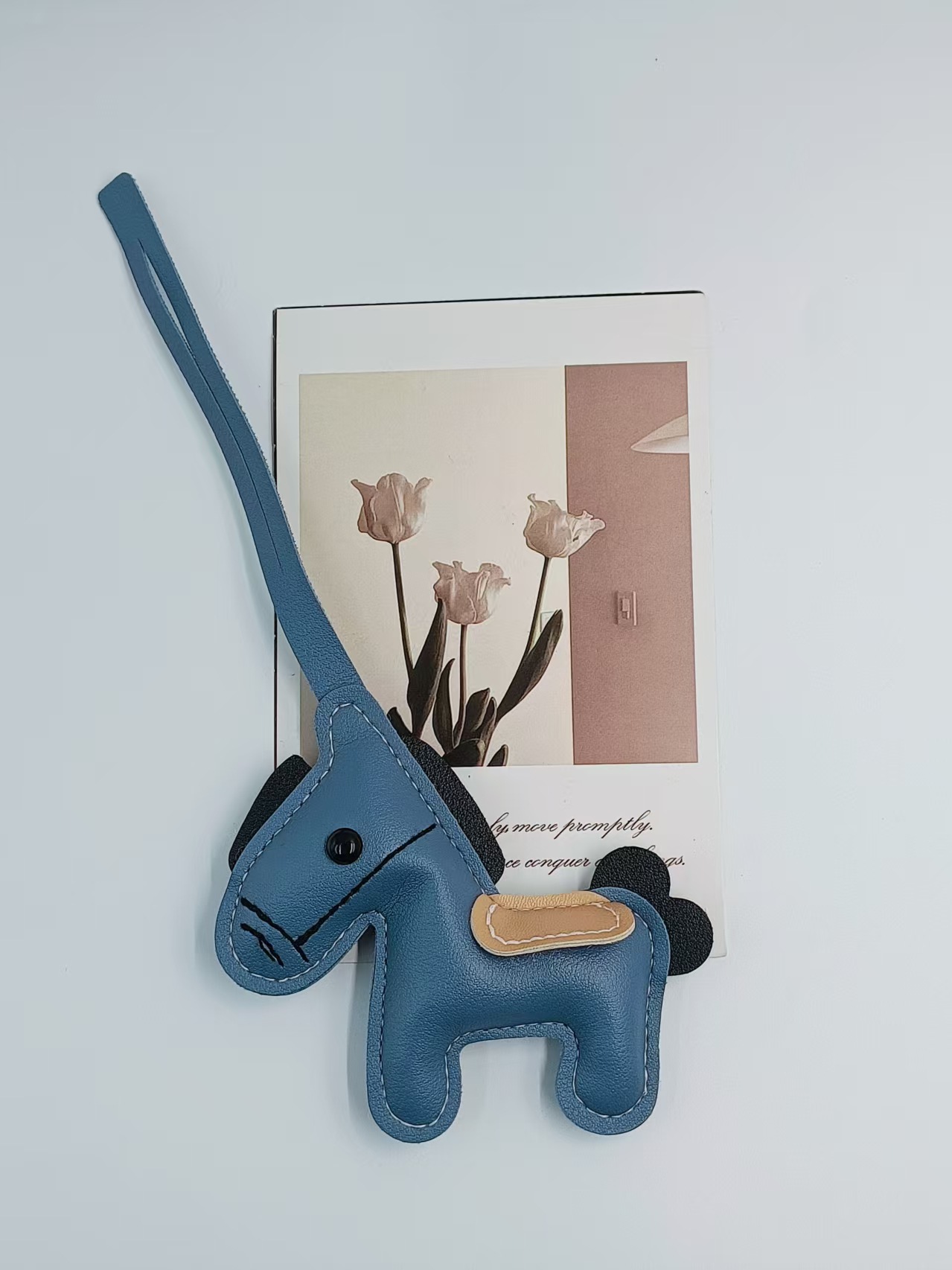 Transfronterizos pu cuero pony colgantes bolsos de bolsa pony lindo correa tendencia llaveros de automóviles bolsa colgante al por mayor