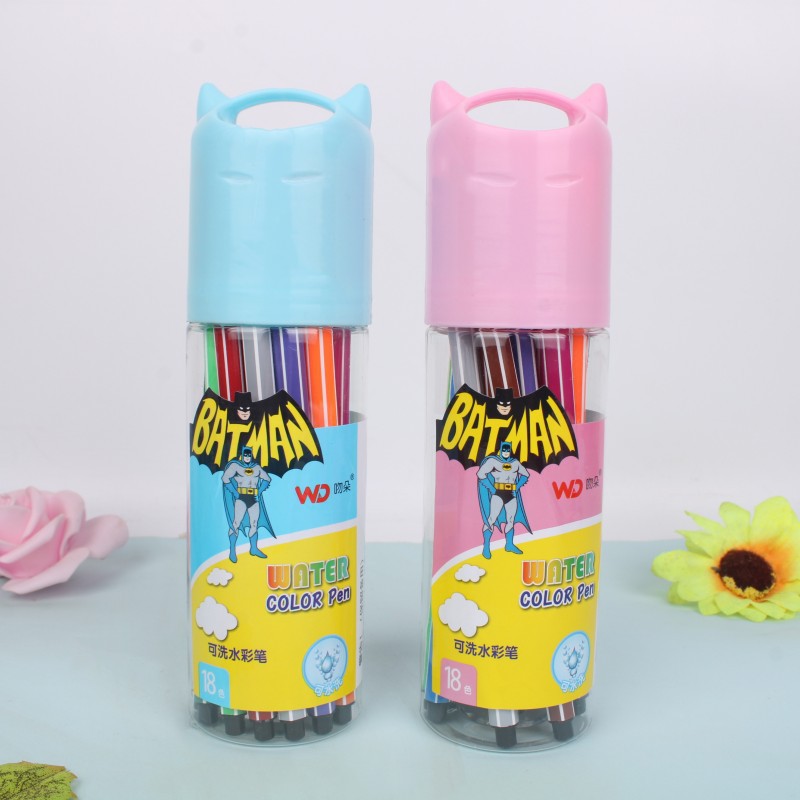 Juego de rotuladores de acuarela lavables, duraderos, de gran capacidad, para estudiantes de jardín de infantes, para pintar, con diseño de dibujos animados, para niños.