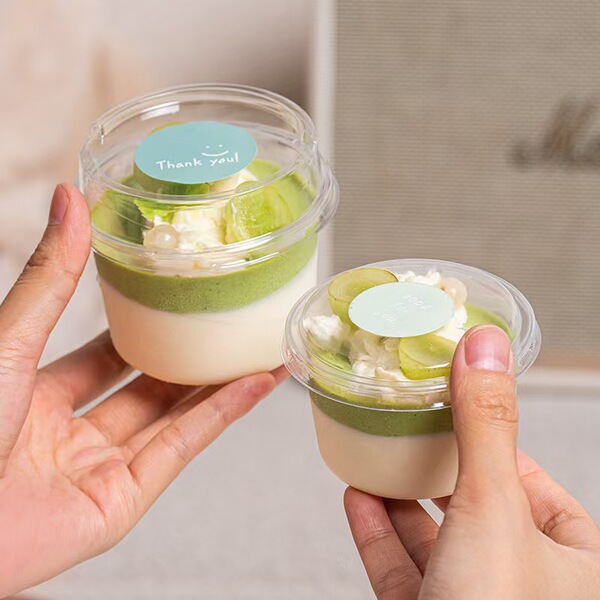 Disposable pudding cup with lid jelly dessert packaging box Internet…