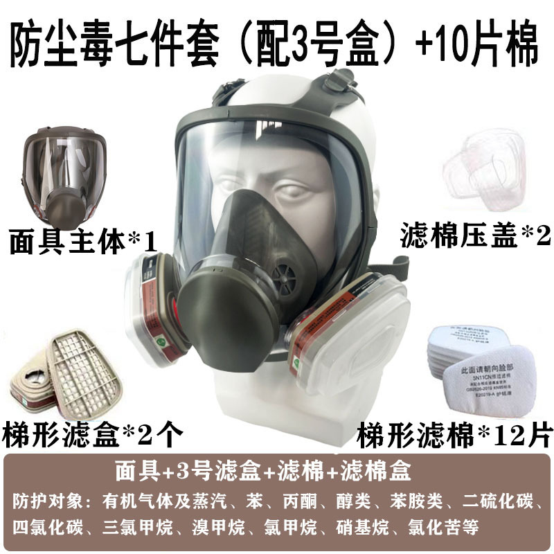 6800 máscara de gas pintura en aerosol pesticida químico a prueba de polvo máscara completa protección contra incendios vista grande máscara de gas lote