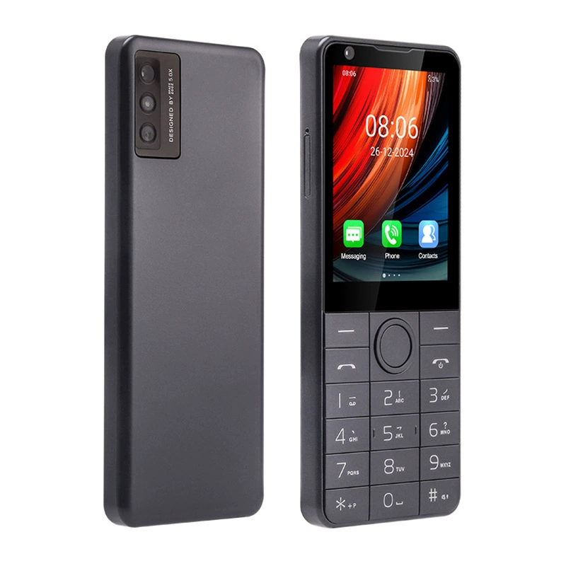 Новый Android кнопочный 4G смартфон с двумя SIM, двухрежимный, восьмиядерный, с двойной камерой, поддержкой WhatsApp и резервного копирования