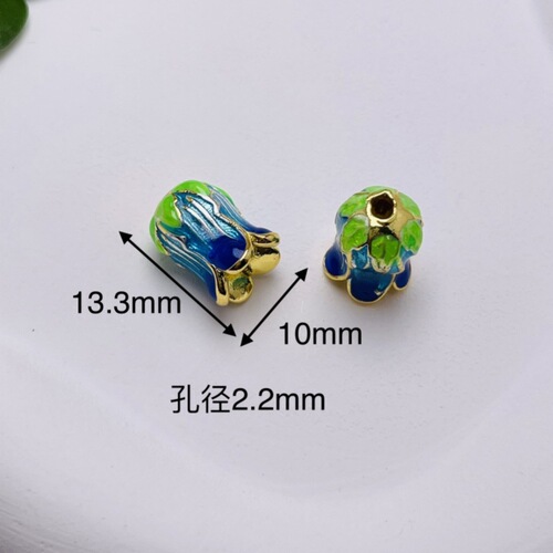 Color-preserving lotus accessories cloisonné flower hat flower tray diy jewelry accessories earrings bracelet necklace handmade materials