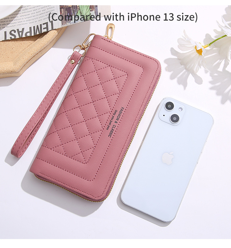103g Weight pu Lining Material Side Zipper Closure Type Long Wallets Bags Type 1 Piece Quantity Holiday, Banquet, Selfie Occasion pu Material Contrast Binding Function Solid Color Pattern All Seasons Season Women's Gender Sweet Style Square Shape Women's Solid Color Pu Side Zipper Wallets 7