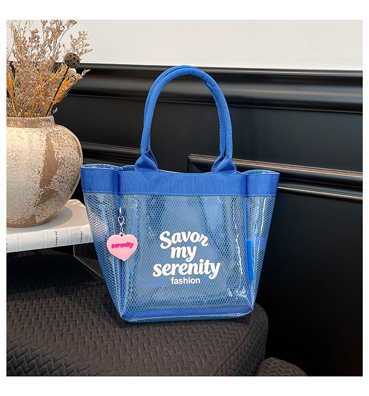 Bolsa de gran capacidad para mujeres verano 2026 nueva canasta de vacaciones de playa transparente bolsa de comida de viaje bolsa de ocio
