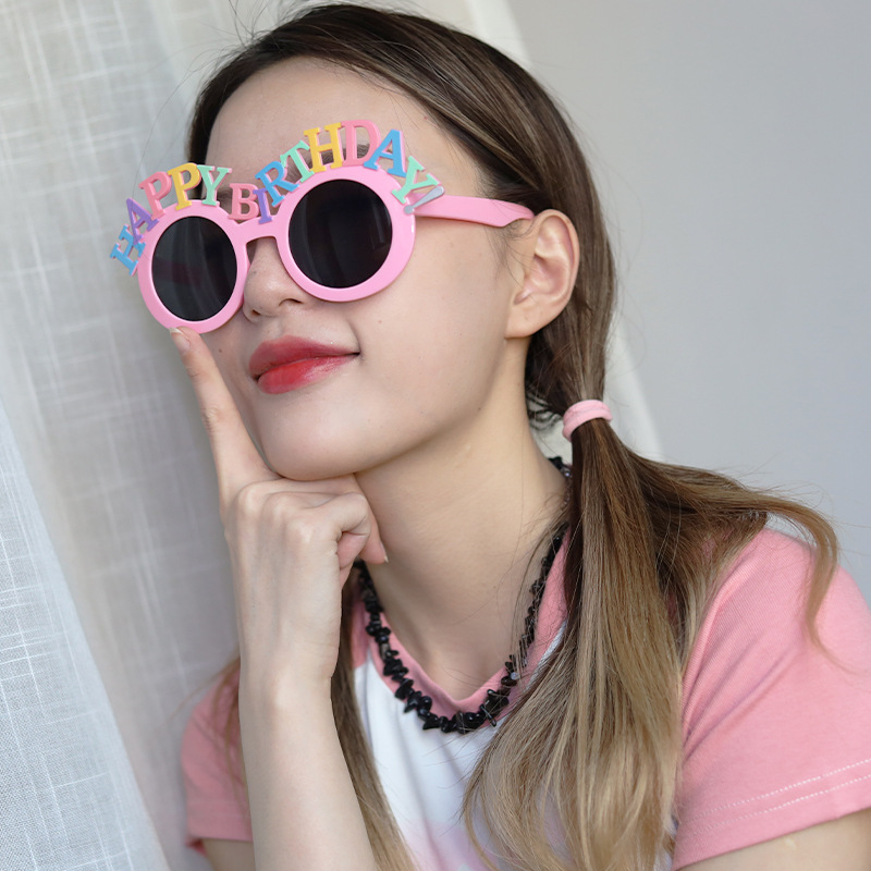 Lentes Divertidos de Cumpleaños de ABS Decorativos para Fiesta de Cumpleaños