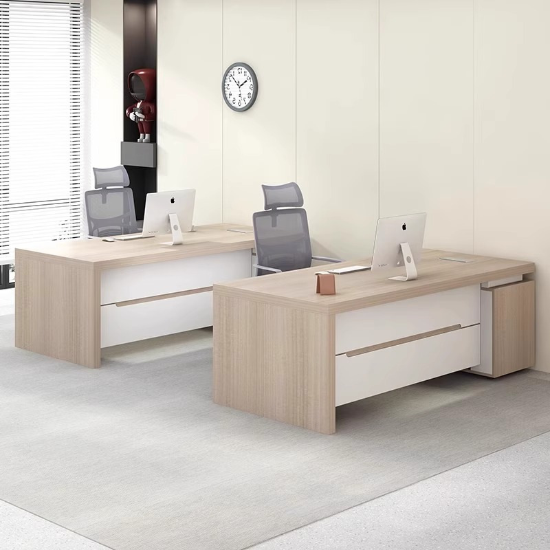 Office Desk Boss Desk and Chair Combination Simple Modern President Supervisor Executive Desk Leadership Office Single Computer Desk