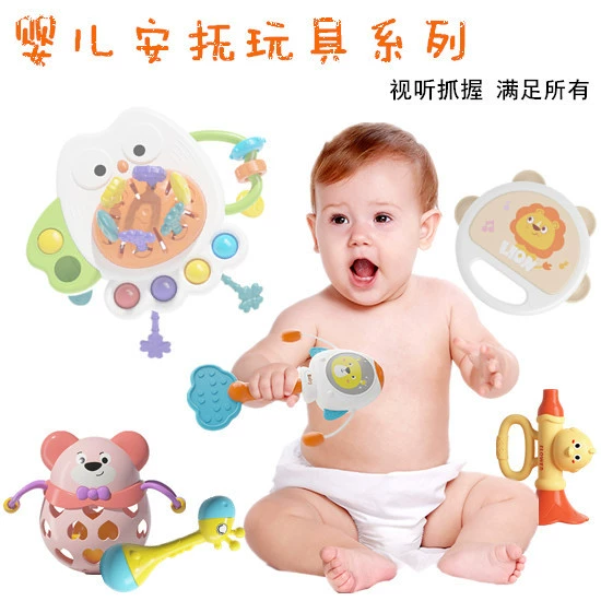 Детские игрушки для раннего обучения могут съесть зубной клей, чтобы успокоить погремушки