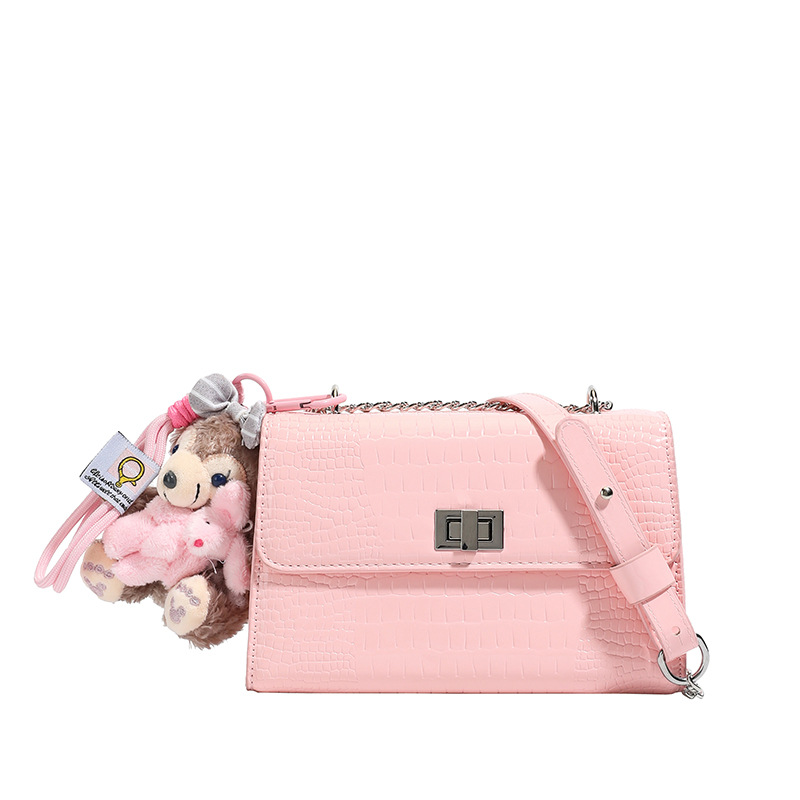 Bolsa de cadena de moda transfronteriza de cocodrilo 2026 nueva moda multifuncional bolso cuadrado de lujo extranjero bolso de hombro ligero