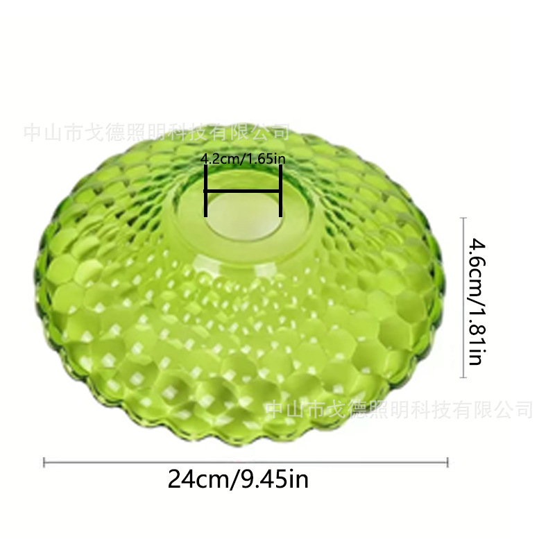 녹색 과일 접시 (갓 포함), 개별 종이상자 및 발포 포장