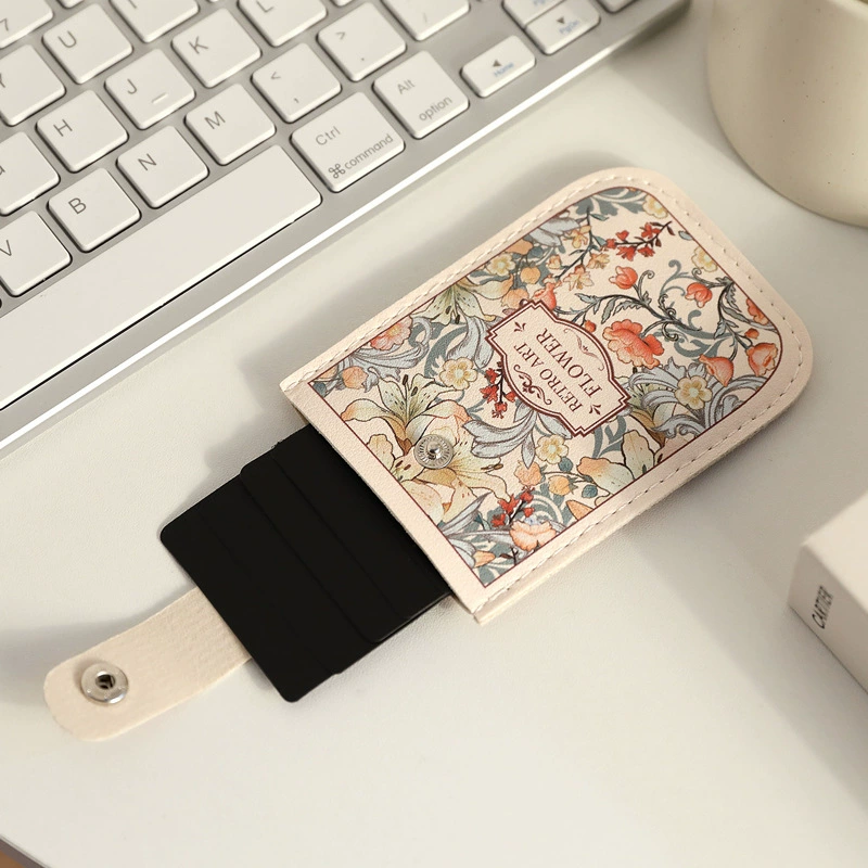 Card holder retro small ultra-thin cartoon design, compact multi-pattern card wallet