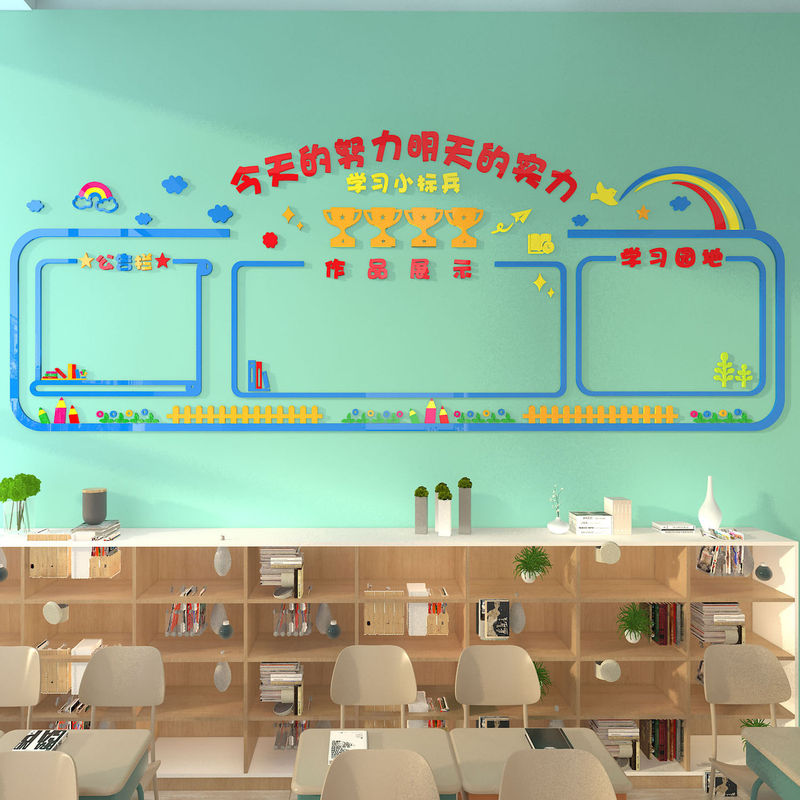 クラス写真壁教室配置小学校作品ins学習園地高校壁面3d立体装飾|undefined