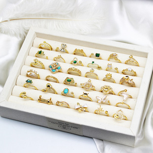DIY�����ָ����~β�����ʯ�_�ڿ��{����Ȧ�Ʒ����~�18K���