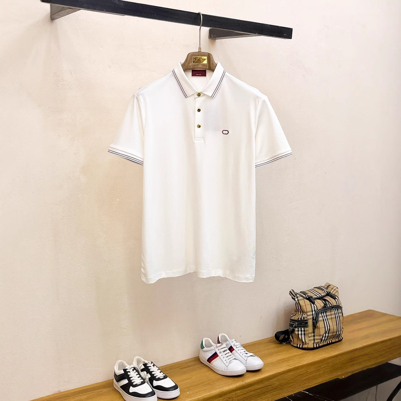 1.1 Correct Version 2025 Moncler Mlb Miu Miu Gucci Lapel Polo Embroidered Short Sleeve T-Shirt for Men and Women