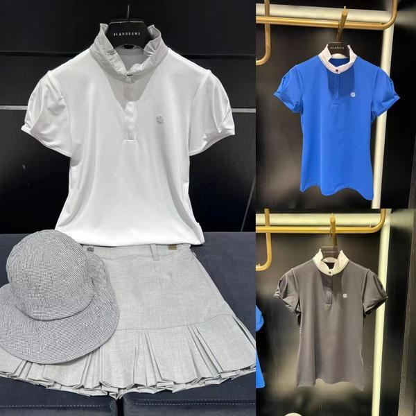 Original Single Golf Clothing Women's Summer New Vertical Collar Short-sleeved T-shirt Golf Sports Fashion All-match Top