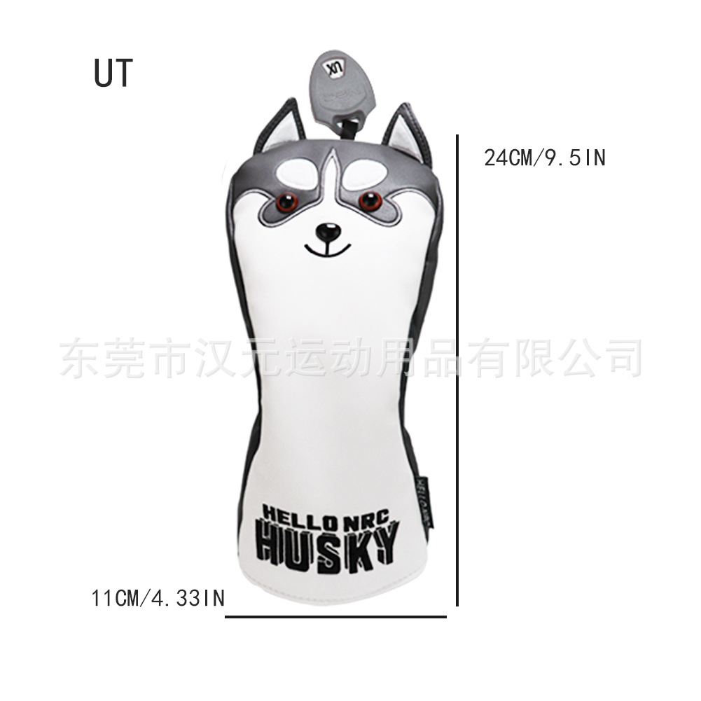 Fabricante OBM e-commerce Golf Club de madera Manga Club cabeza protección lindo Husky headcover