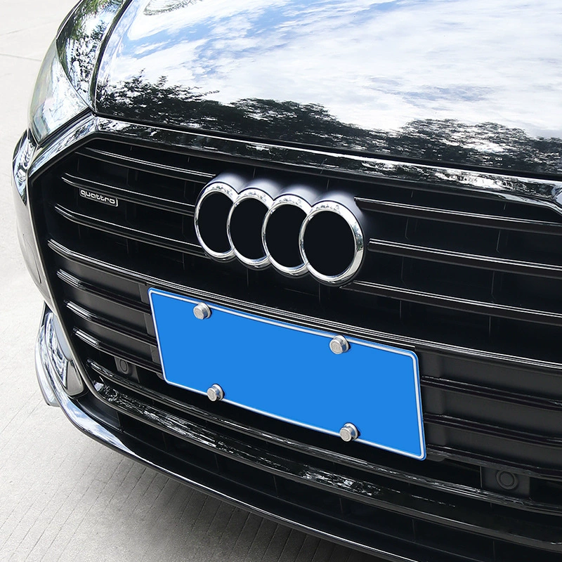 Подходит для Audi A6L 19-23, ярко‑черная средняя сетка коробки, черная цветная сабмисо модель, за передней лицевой частью черная графа модификационная полоса