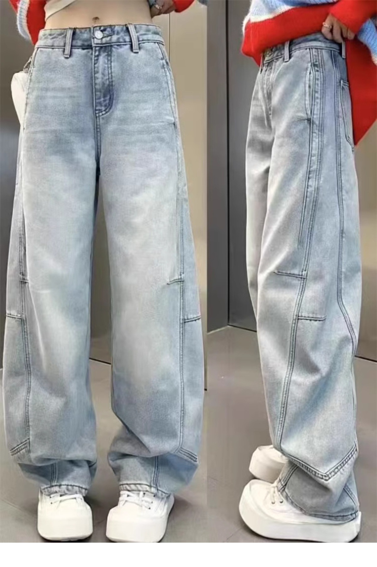 Damen Jeans Mit Hohem Bund Und Fleecefutter Für Den Winter_voghion.com