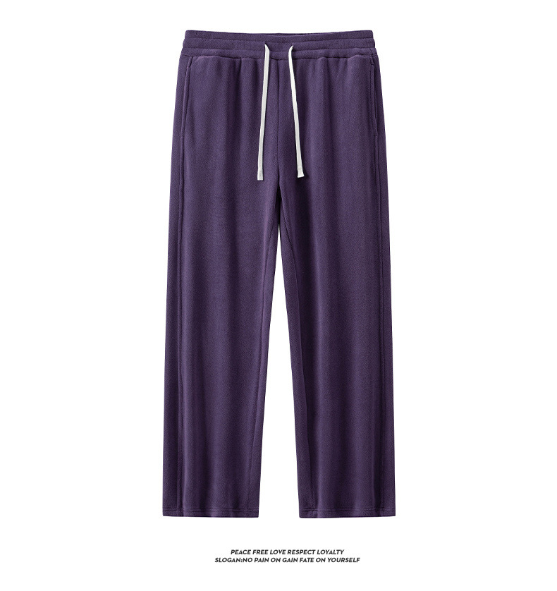 Heren winterjoggingbroek met fleecevoering - 360 g dubbelzijdige Sherpa thermische loungebroek, relaxte pasvorm en rechte pijpen (maten M-4XL)_voghion.com