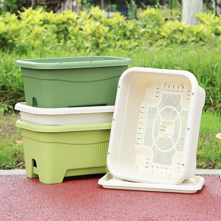 Extra Large Root-controlled Rectangular Vegetable Planting Basin Indoor Balcony Thickened Planting Box Vegetable Green Planting and Fleshy Vegetable Planting Artifact