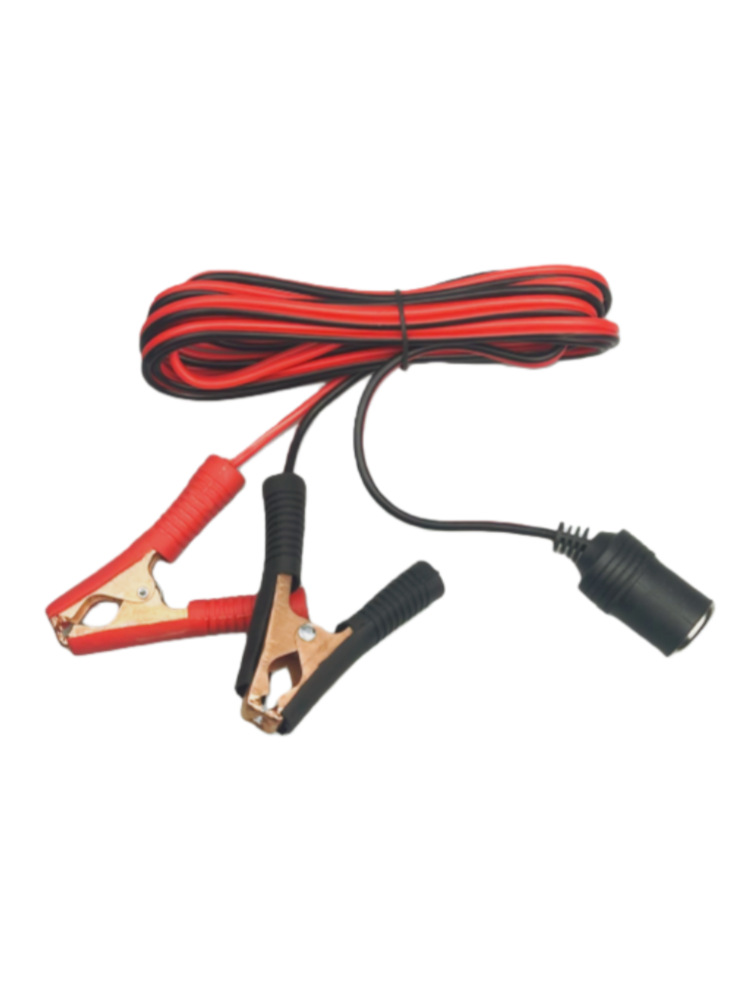 Car Cigarette Lighter Adapter Female Socket Battery Alligator Clip Cigarette Lighter 12-24V Car Power Cable Battery Connection Cable