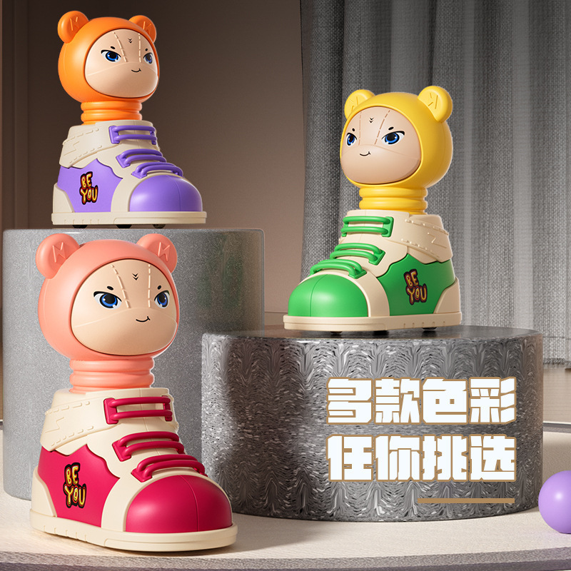 Los juguetes para niños presionan los zapatos de dibujos animados que se pueden cargar con azúcar, se pueden devolver a la inercia, los juguetes educativos, los puestos de regalos, los puestos al por mayor