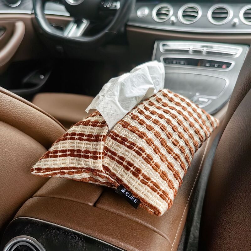 軽くて高級なティッシュバッグ、リビングルームのティッシュボックス、ナプキンボックス、車載ティッシュホルダー、小さな香りの良い布製ティッシュボックス、手作り|undefined
