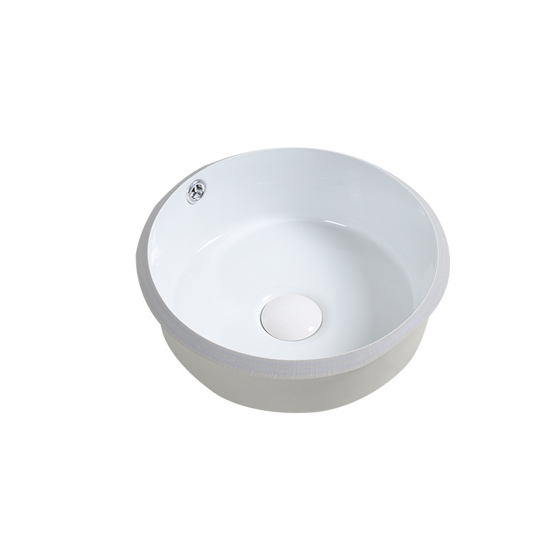 incrustado redondo lavabo de fondo plano cuadrado lavabo de fondo plano de cerámica integral lavabo de fondo único lavabo de mesa image 5