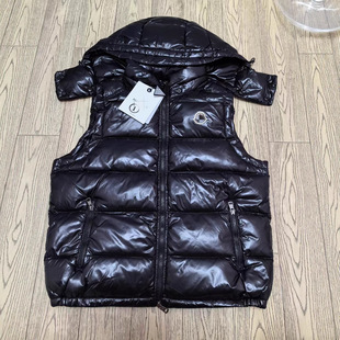 M Mengjia Maya down Vest Hooded down Jacket for Couples, Glossy Vest, Light Mature Style