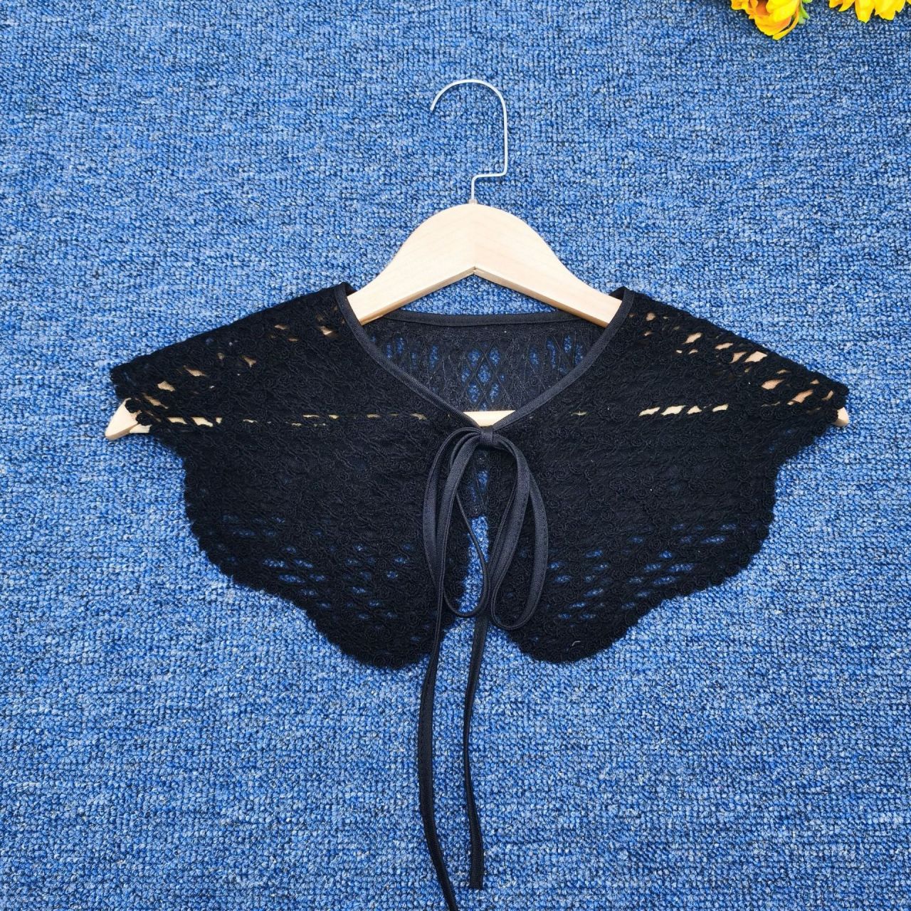 Fabricante al por mayor nuevo collar bordado collar falso de mujer con lazos acabados decoración de arco transfronterizo