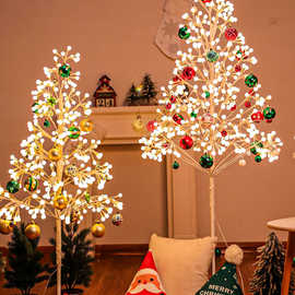 圣诞树装饰品挂饰圣诞节场景布置摆件圣诞球树灯diy家用小型桌面