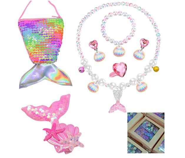 Sirena Ariel vestido de princesa sirena Ji vestido de cola de pez vestido de lentejuelas para niños vestido de fiesta COS