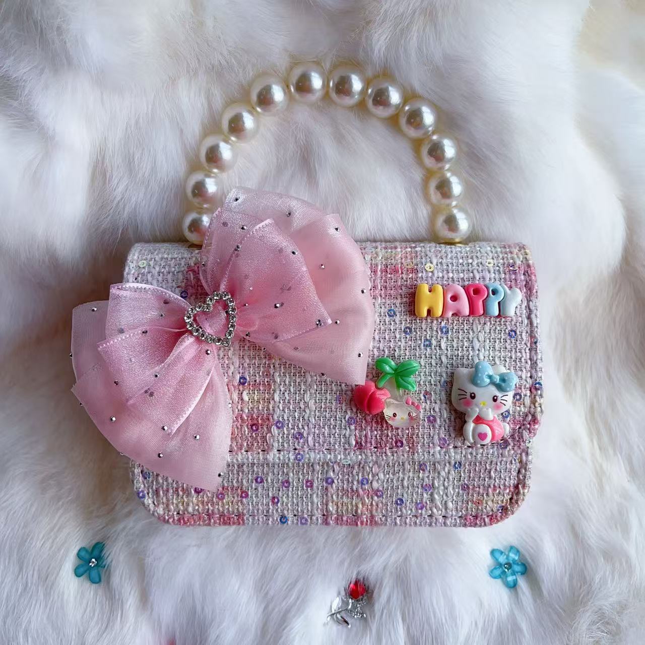 Nuevo tipo de bolsos para niños, bolsos de moda, bolsos de princesa de viento, bolsos portátiles lindos para chicas, bolsos de red para bebés.