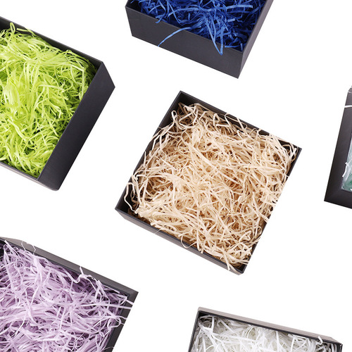 Wholesale Raifai grass paper silk gift box for candy boxes, filler of broken paper silk, a large amount of shredded paper