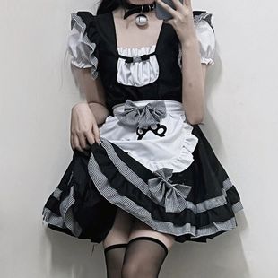 New Year In-Stock Maid Outfit Cosplay Cute Maid Cat Lolita Dress Lolita Maid Japanese Women's Clothing