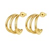 Cross -border lady's golden hoop ear ring, hoop earrings and 14 gold -plated, low -allergic fashion jewelry girls