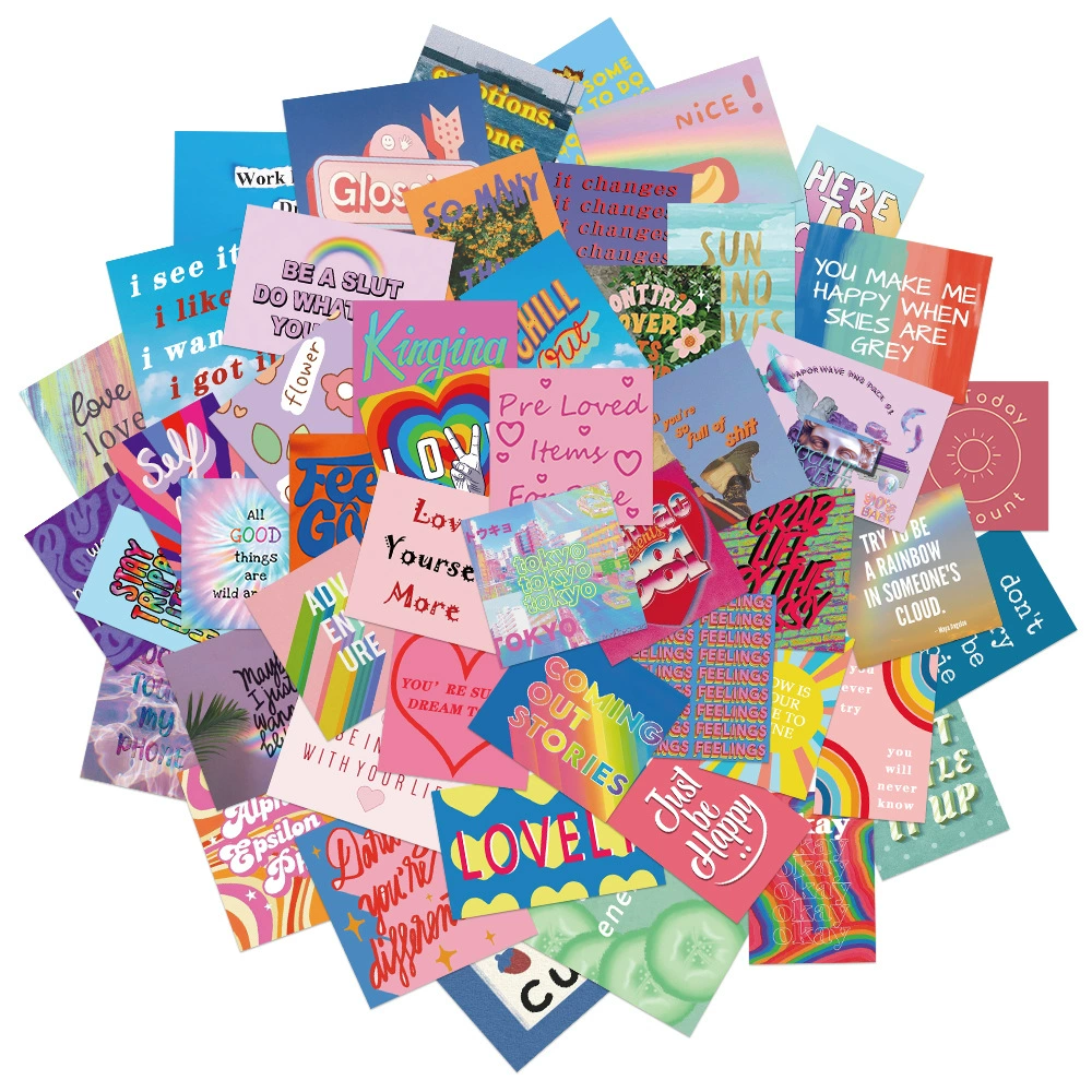 50 ежедневных линз вдохновляющие фразы граффити наклейки багаж чемодан холодильник ноутбук ручные наклейки для счетов