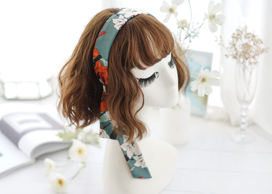 New Fashion Floral Satin Ribbon Silk Scarf Tie Headband display picture 17