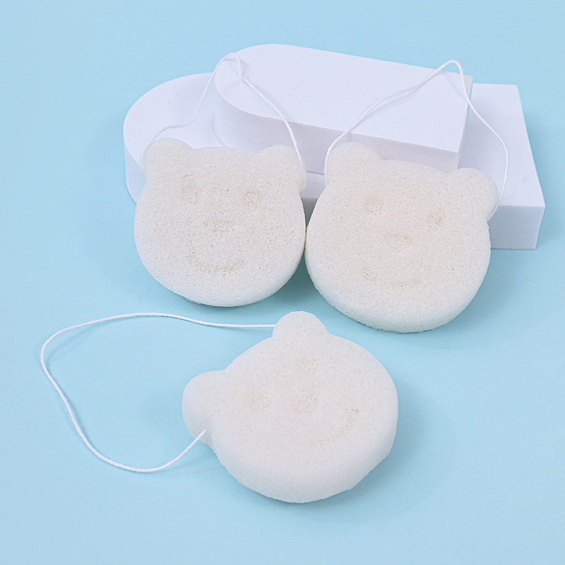 Fábrica personalizada konjac esponja para lavar la cara esponja konjac limpieza facial limpieza facial material vegetal degradable a granel