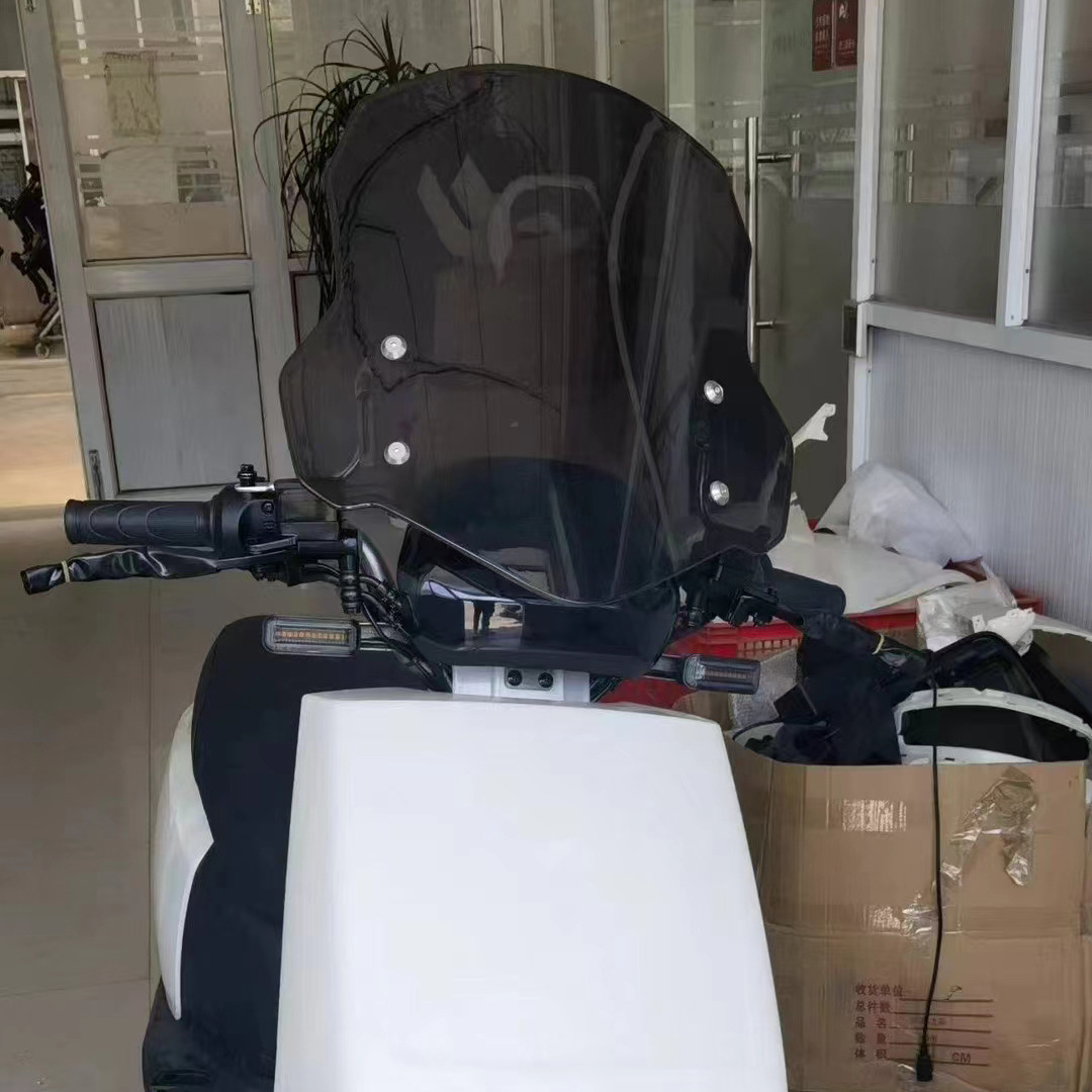 Universal Pedal Motorcycle Windshield Battery Car Front Windshield Thickened Wear-resistant Explosion-proof Stainless Steel Bracket