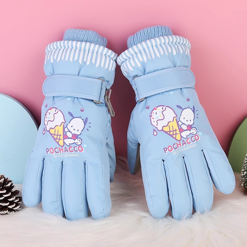 3-17 Niños de mediana edad niños gruesos a prueba de frío a prueba de agua a prueba de viento antideslizante y caliente para jugar con guantes de sedro para esquiar en invierno