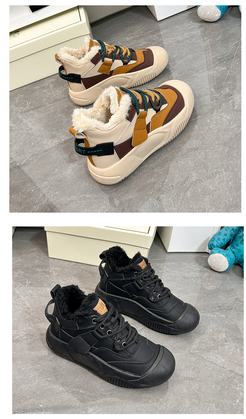 Stivaletti donna alti invernali caldi con piattaforma sneaker_voghion.com