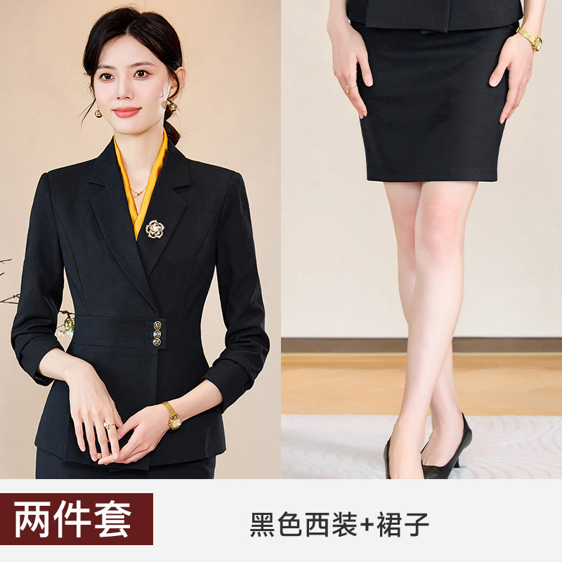 西装套装女时尚气质高端职业装正装西服珠宝店酒店经理前台工作服|undefined