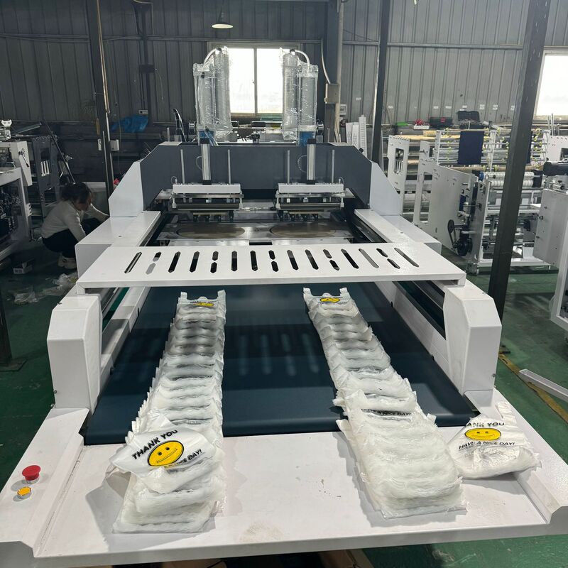 Double Channel Disposable Plastic Vest Bag Making Machine Automatic Pe Shopping Bag Production Equipment Manufacturer