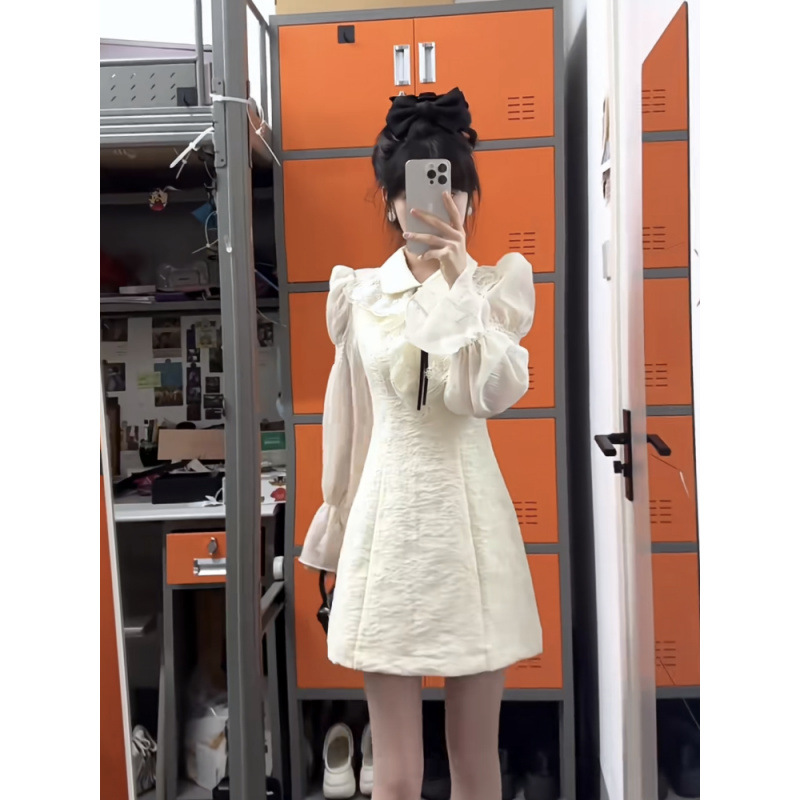 Cute autumn sophisticated elegant dress